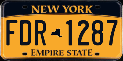 NY license plate FDR1287