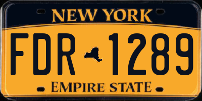 NY license plate FDR1289
