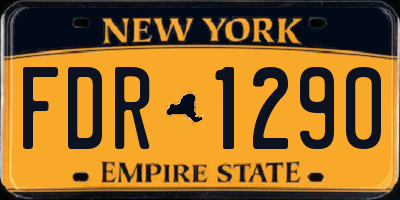 NY license plate FDR1290