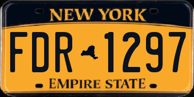 NY license plate FDR1297