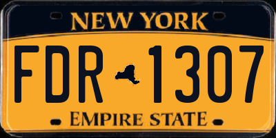 NY license plate FDR1307