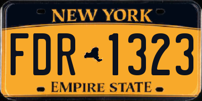 NY license plate FDR1323