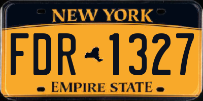 NY license plate FDR1327
