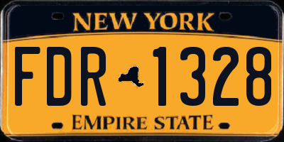 NY license plate FDR1328