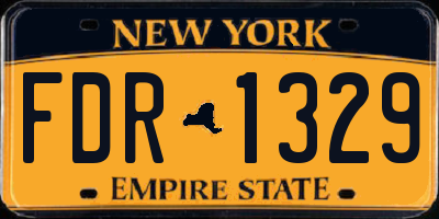 NY license plate FDR1329
