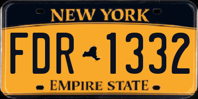 NY license plate FDR1332