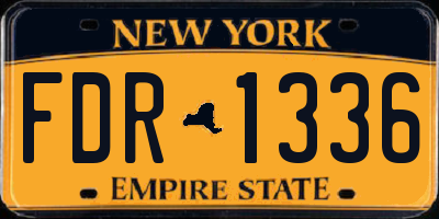NY license plate FDR1336