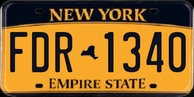NY license plate FDR1340