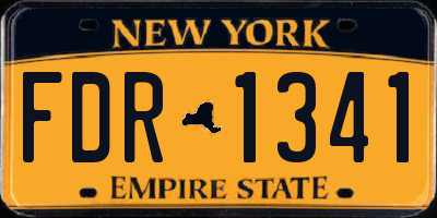 NY license plate FDR1341