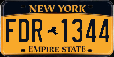 NY license plate FDR1344