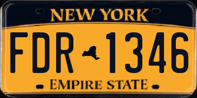 NY license plate FDR1346