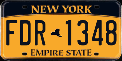 NY license plate FDR1348