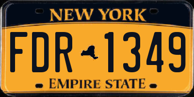 NY license plate FDR1349