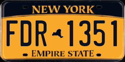 NY license plate FDR1351