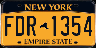 NY license plate FDR1354