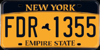 NY license plate FDR1355