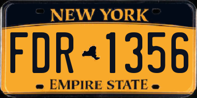 NY license plate FDR1356