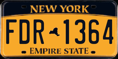 NY license plate FDR1364