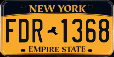 NY license plate FDR1368
