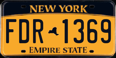 NY license plate FDR1369