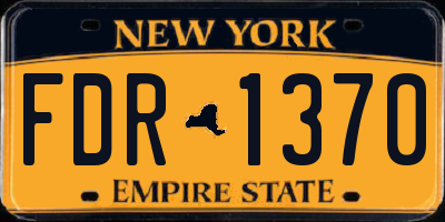 NY license plate FDR1370