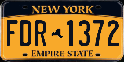 NY license plate FDR1372
