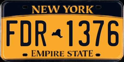 NY license plate FDR1376