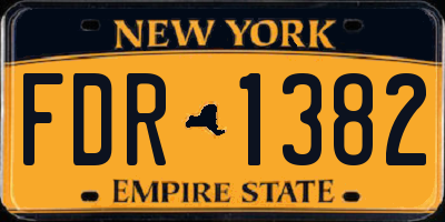 NY license plate FDR1382