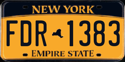 NY license plate FDR1383
