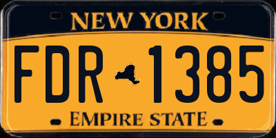 NY license plate FDR1385