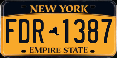 NY license plate FDR1387