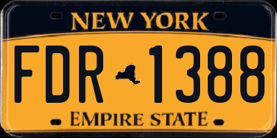 NY license plate FDR1388