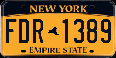 NY license plate FDR1389