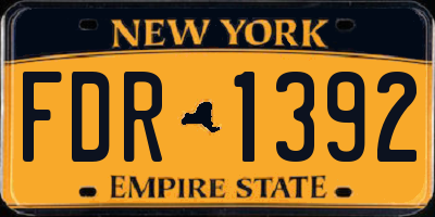 NY license plate FDR1392