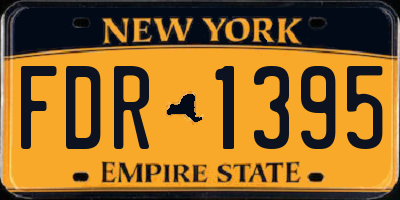 NY license plate FDR1395