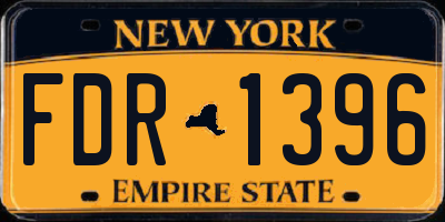 NY license plate FDR1396