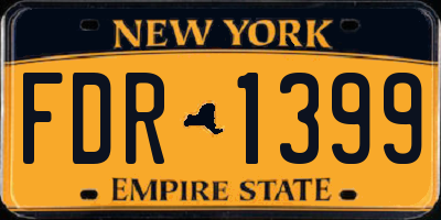 NY license plate FDR1399