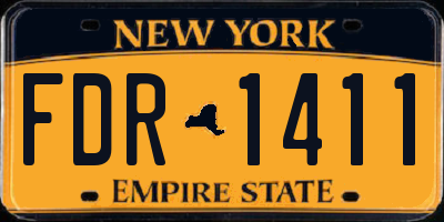 NY license plate FDR1411