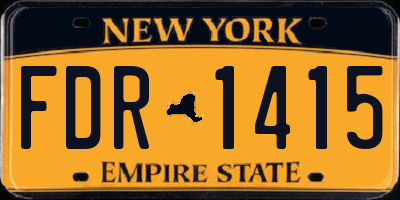NY license plate FDR1415