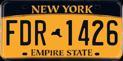NY license plate FDR1426