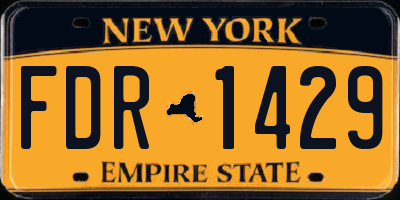 NY license plate FDR1429
