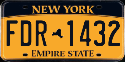 NY license plate FDR1432