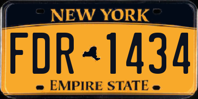 NY license plate FDR1434