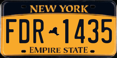 NY license plate FDR1435