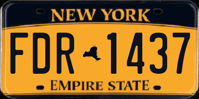 NY license plate FDR1437