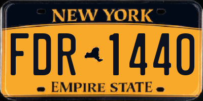 NY license plate FDR1440