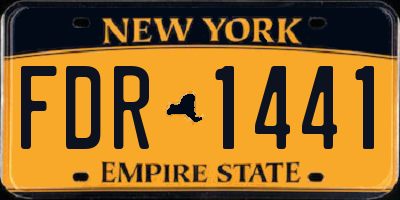NY license plate FDR1441