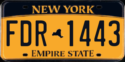 NY license plate FDR1443