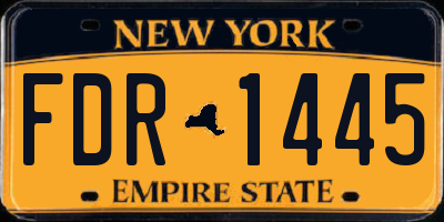 NY license plate FDR1445
