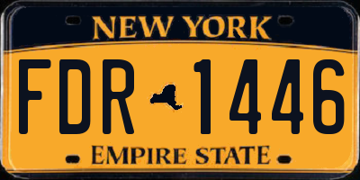 NY license plate FDR1446